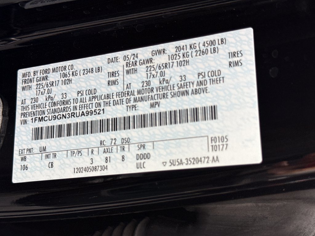 Used 2024 Ford Escape Active AWD/4WD image 21