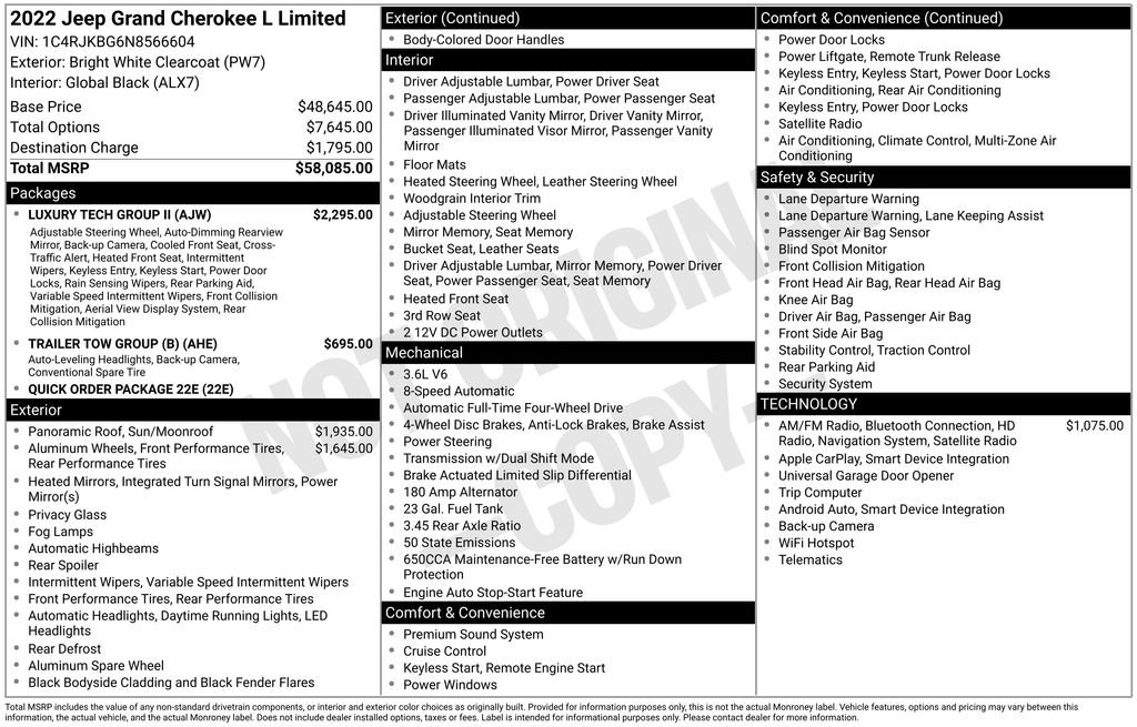 Used 2022 Jeep Grand Cherokee L Limited w/ Luxury Tech Group II image 17