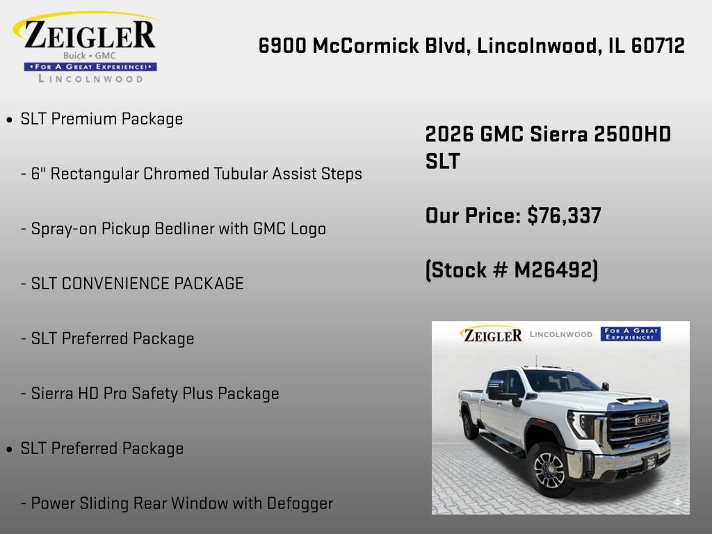 New 2026 GMC Sierra 2500 SLT w/ SLT Premium Package AWD/4WD image 12