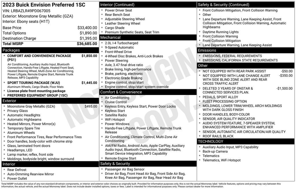 Used 2023 Buick Envision Preferred image 36