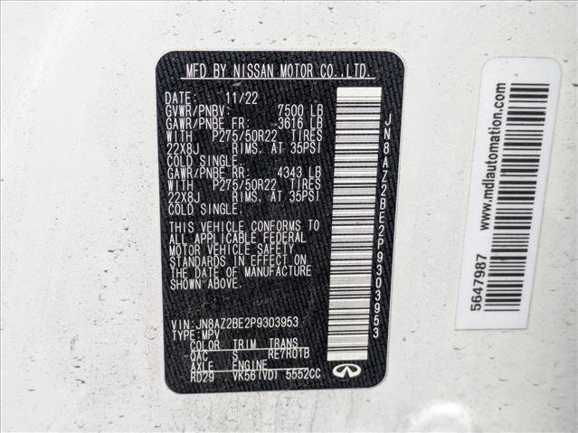 Used 2023 INFINITI QX80 Sensory w/ Cargo Package image 20