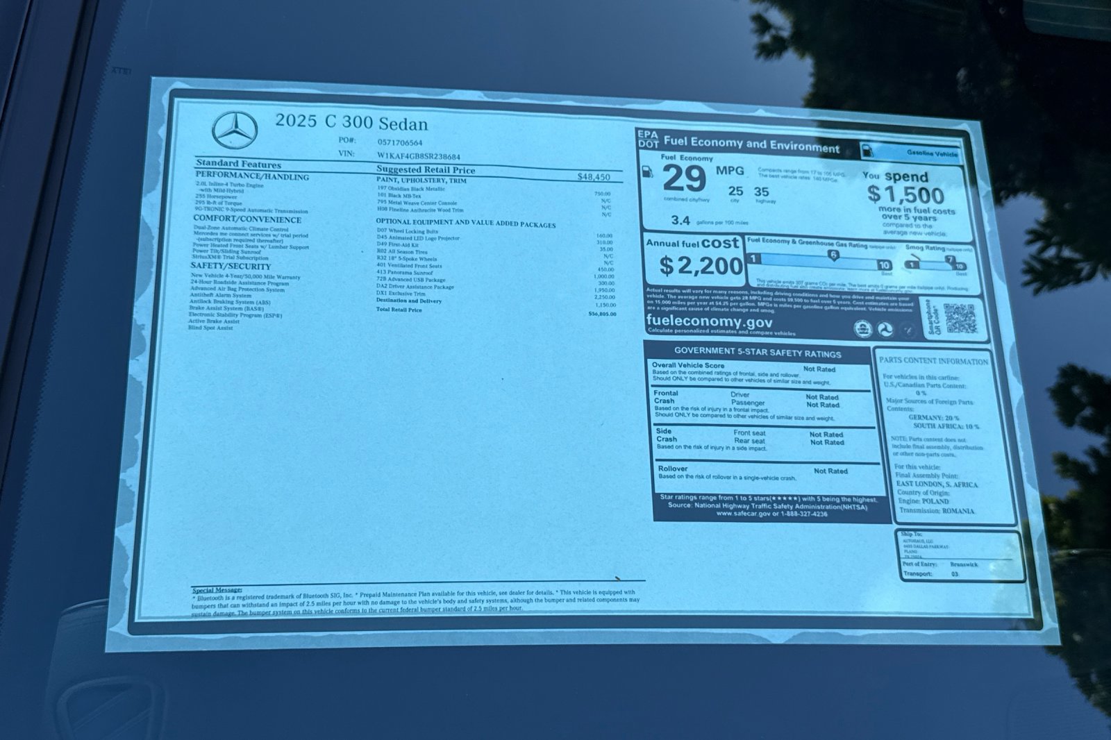 New 2025 Mercedes-Benz C 300 Sedan image 56