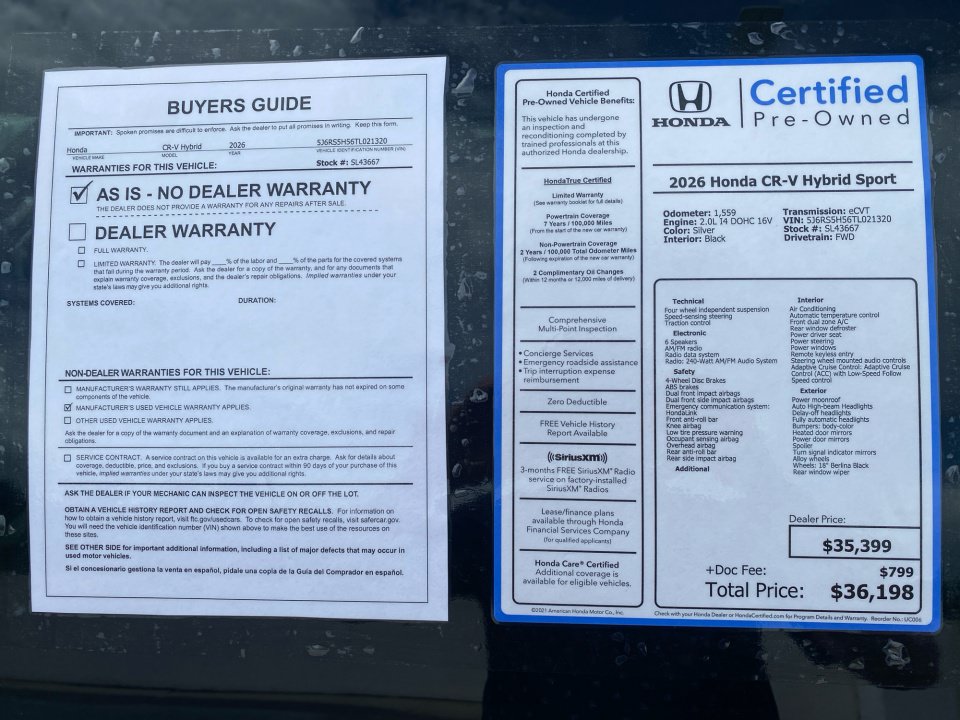 Certified 2026 Honda CR-V Sport image 37