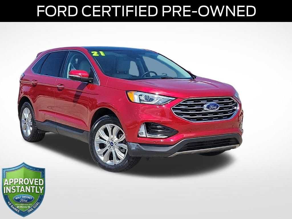 Certified 2021 Ford Edge Titanium AWD/4WD image 1