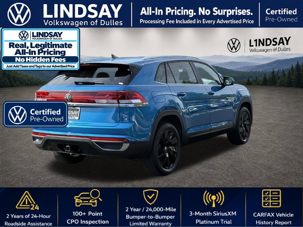 Certified 2024 Volkswagen Atlas Cross Sport SE w/ Panoramic Sunroof Package FWD image 8