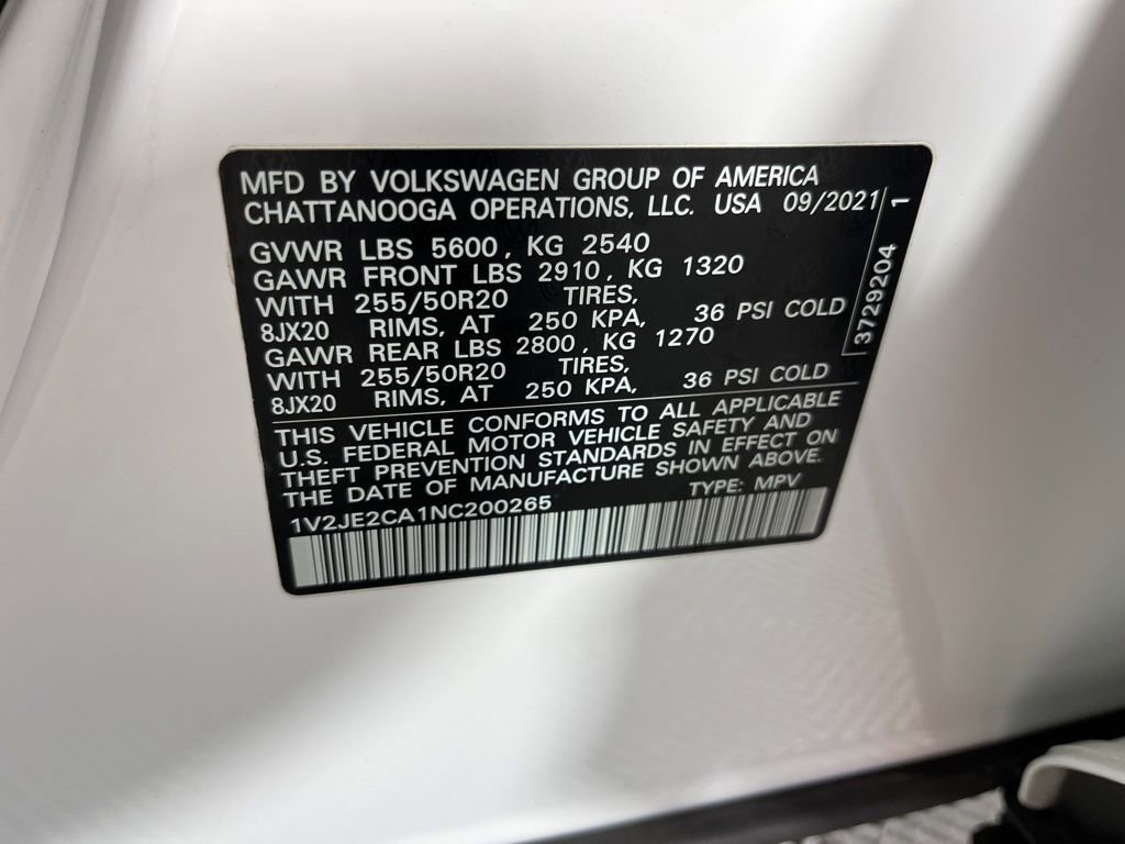 Used 2022 Volkswagen Atlas Cross Sport SE w/ Panoramic Sunroof Package image 35