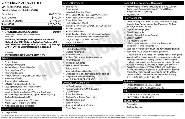 Certified 2022 Chevrolet Trax LT w/ LT Convenience Package image 35