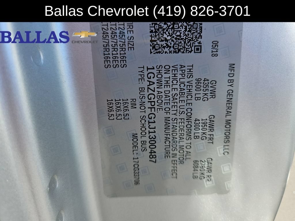 Certified 2018 Chevrolet Express 3500 LT w/ LT Preferred Equipment Group RWD image 34
