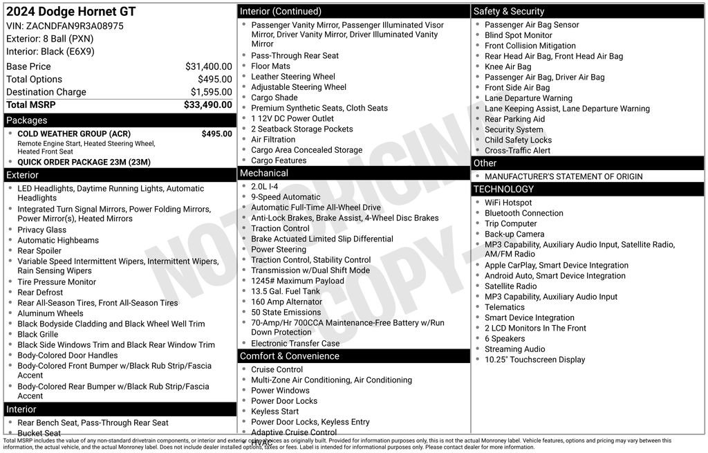 Certified 2024 Dodge Hornet GT w/ Cold Weather Group AWD/4WD image 41