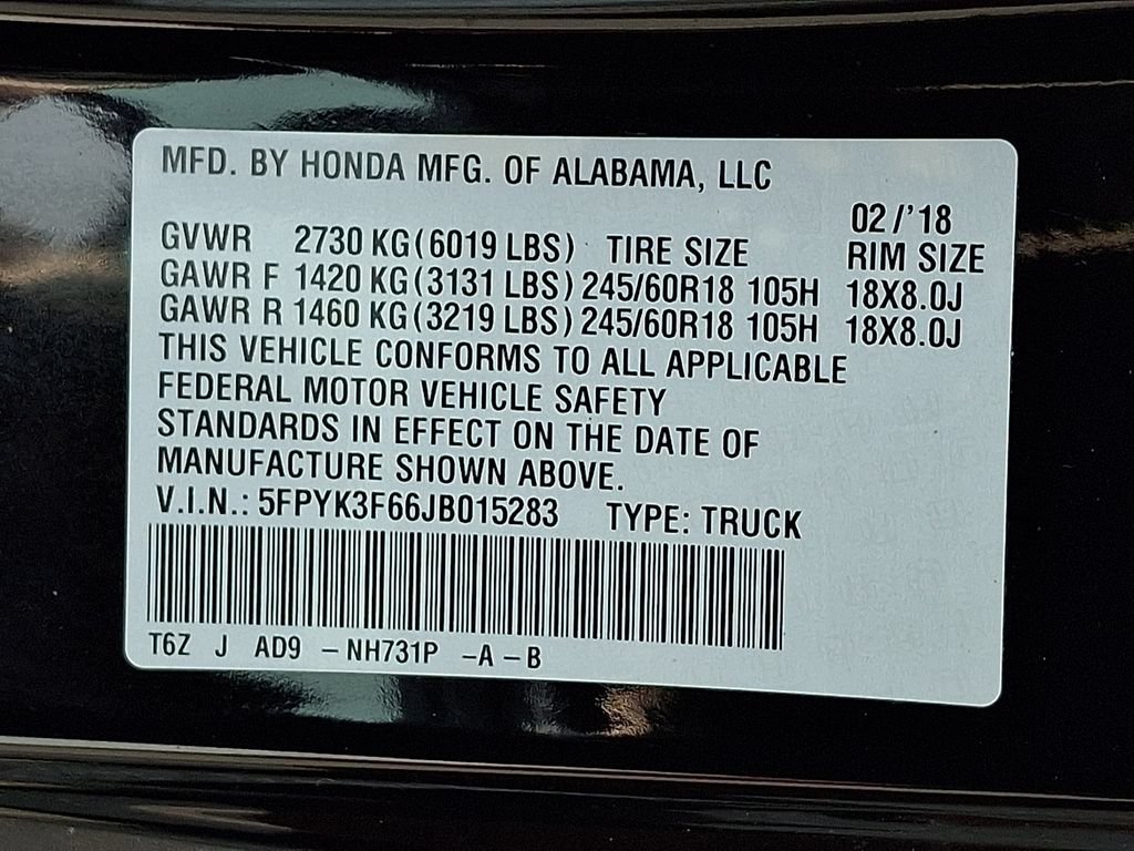 Used 2018 Honda Ridgeline RTL-T image 26