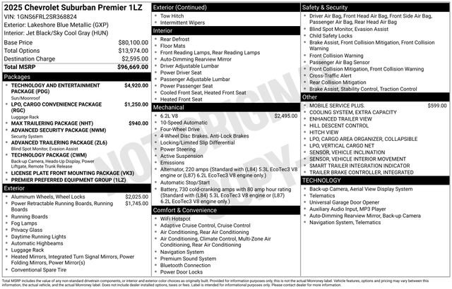 New 2025 Chevrolet Suburban Premier image 4