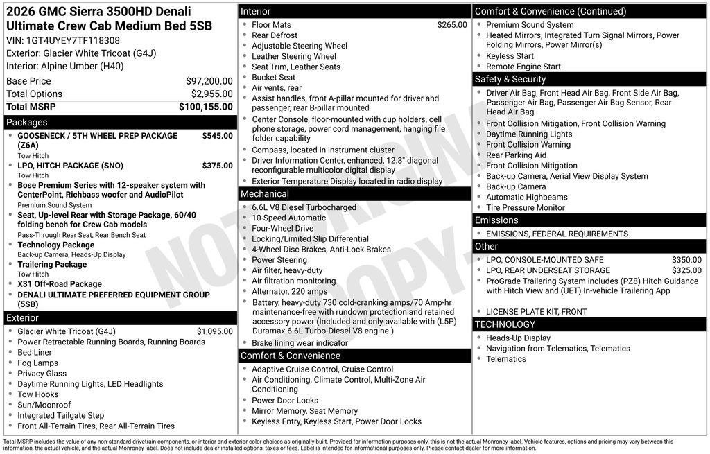 New 2026 GMC Sierra 3500 Denali Ultimate image 6