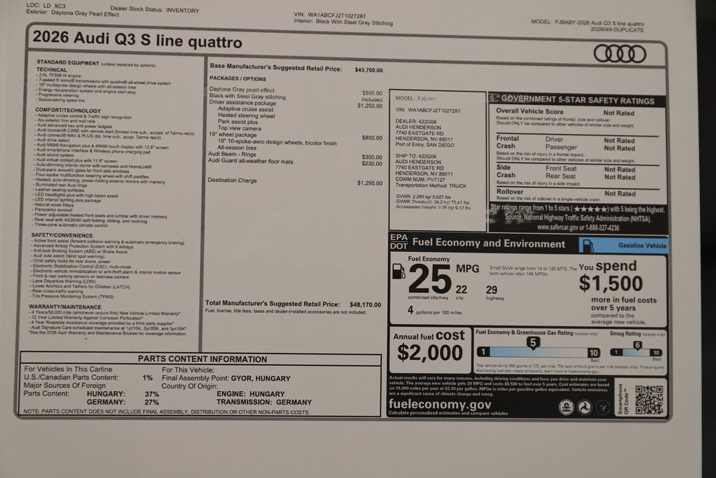 New 2026 Audi Q3 quattro 2.0T AWD/4WD image 30