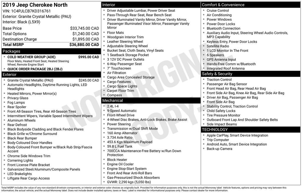 Used 2019 Jeep Cherokee Latitude w/ Cold Weather Group image 33