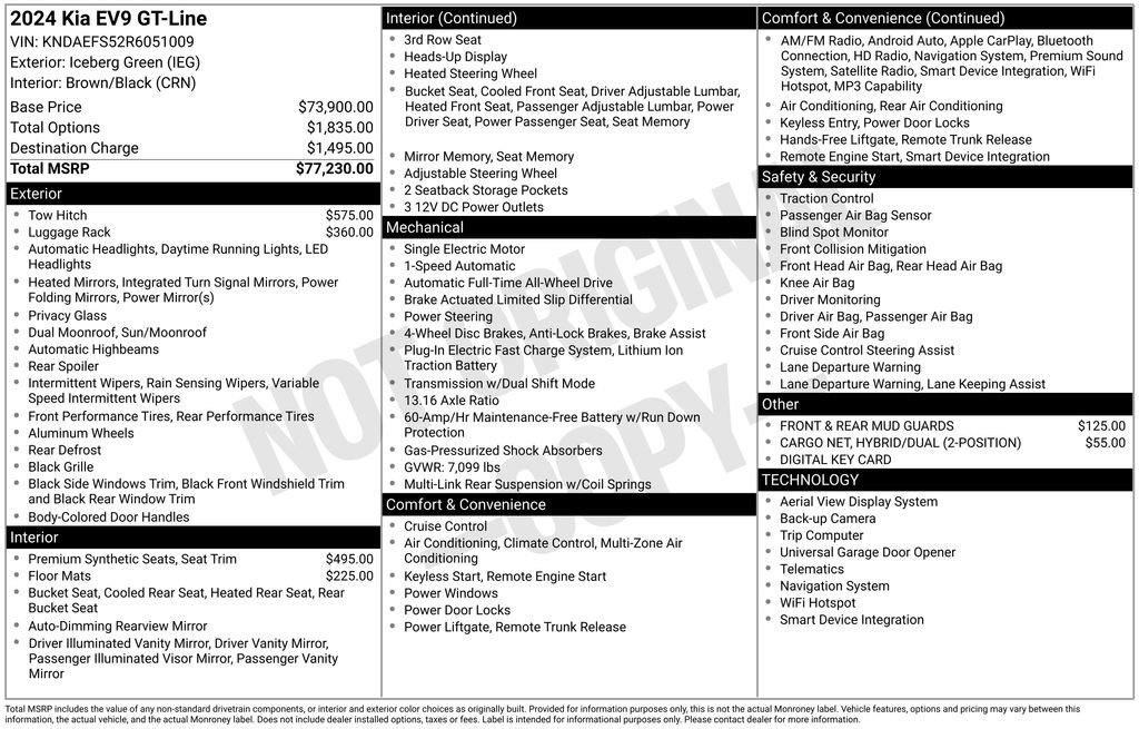 Certified 2024 Kia EV9 GT-Line AWD/4WD image 35
