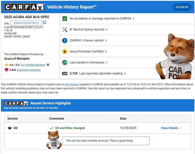 Certified 2025 Acura ADX A-Spec image 2