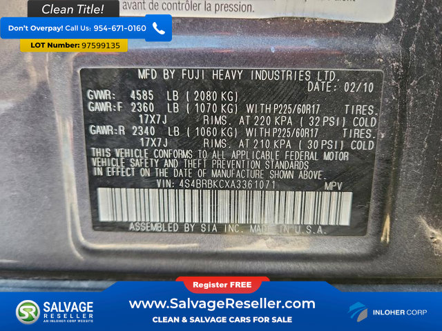 Used 2010 Subaru Outback 2.5i Limited image 16