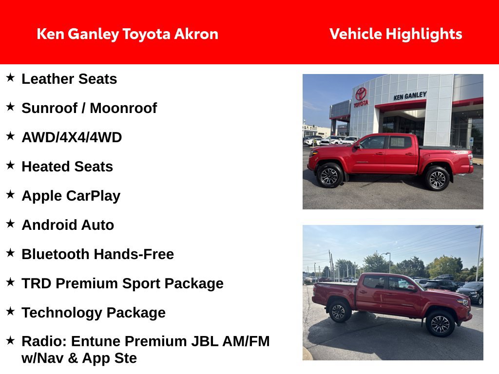 Used 2020 Toyota Tacoma TRD Sport w/ TRD Premium Sport Package AWD/4WD image 2