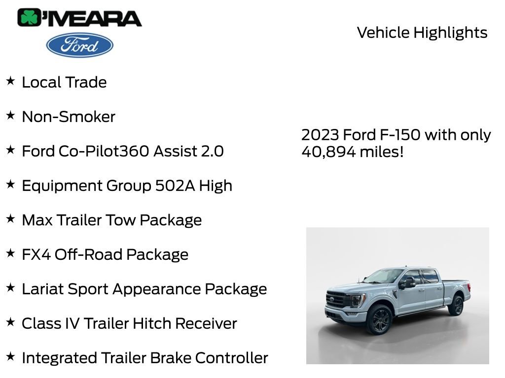 Used 2023 Ford F150 Lariat w/ Equipment Group 502A High AWD/4WD image 8