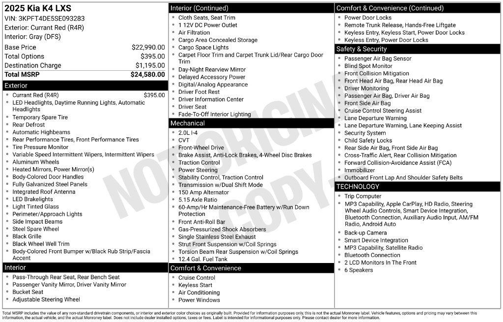 Used 2025 Kia K4 FWD image 5