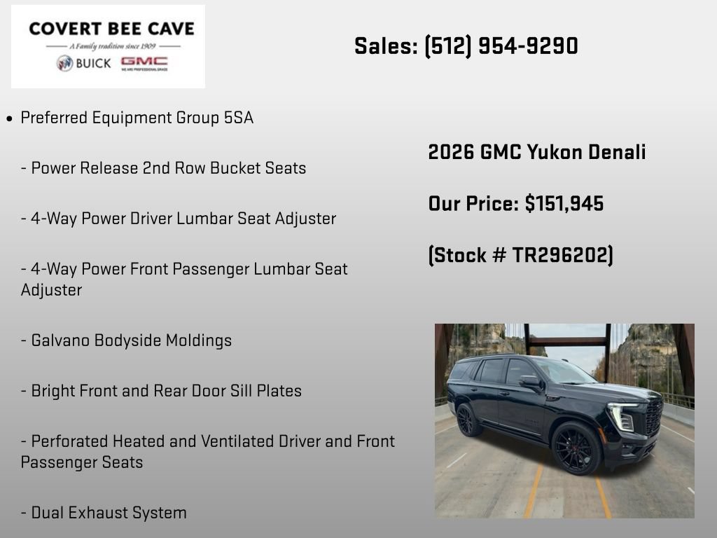 New 2026 GMC Yukon Denali w/ Sun & Power Step Package AWD/4WD image 6