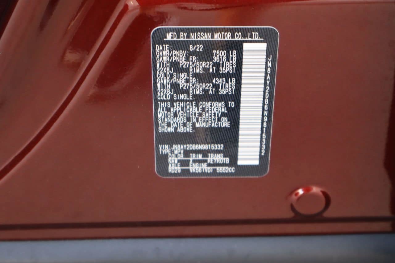 Used 2022 Nissan Armada Platinum w/ Captain's Chairs Package AWD/4WD image 34