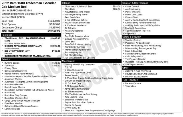 Used 2022 RAM 1500 Tradesman AWD/4WD image 4