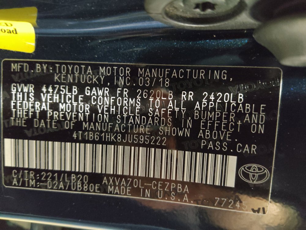 Used 2018 Toyota Camry XSE FWD image 33