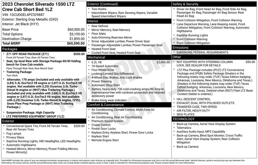 Used 2023 Chevrolet Silverado 1500 LTZ w/ Z71 Off-Road Package image 2