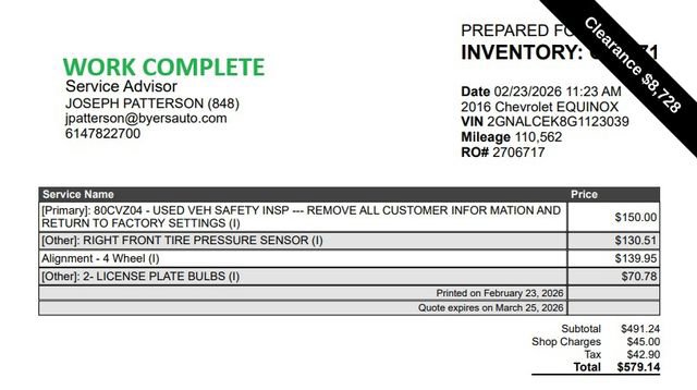 Used 2016 Chevrolet Equinox LT w/ Convenience Package FWD image 8