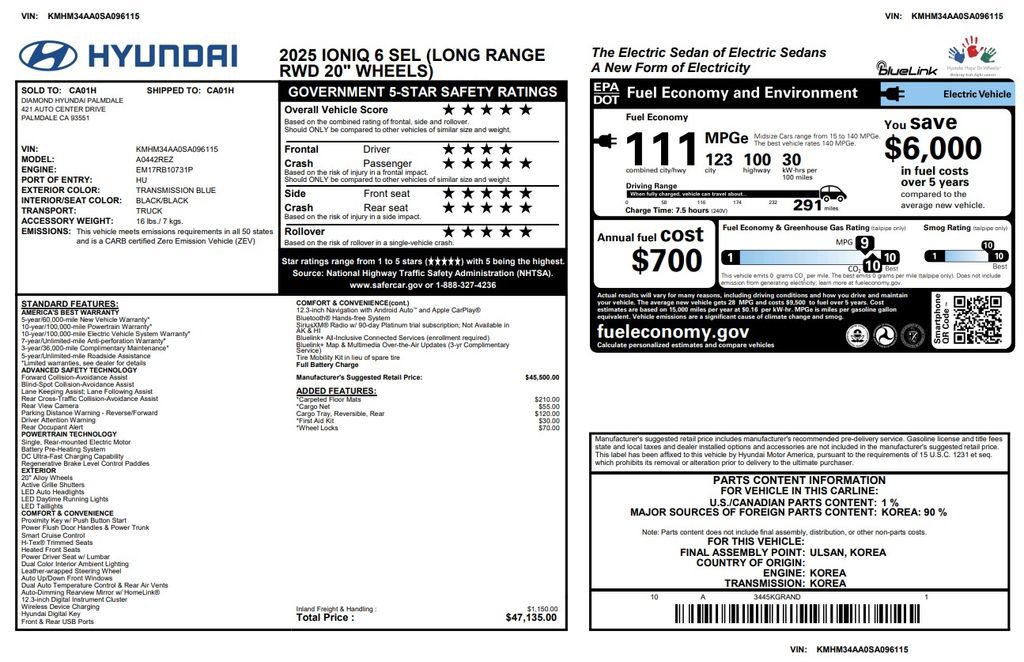Used 2025 Hyundai Ioniq 6 SEL image 6