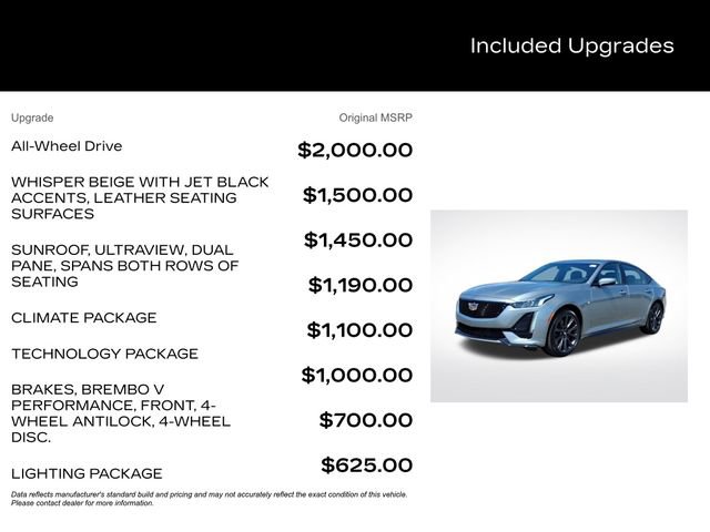 Certified 2024 Cadillac CT5 Sport w/ Climate Package AWD/4WD image 3