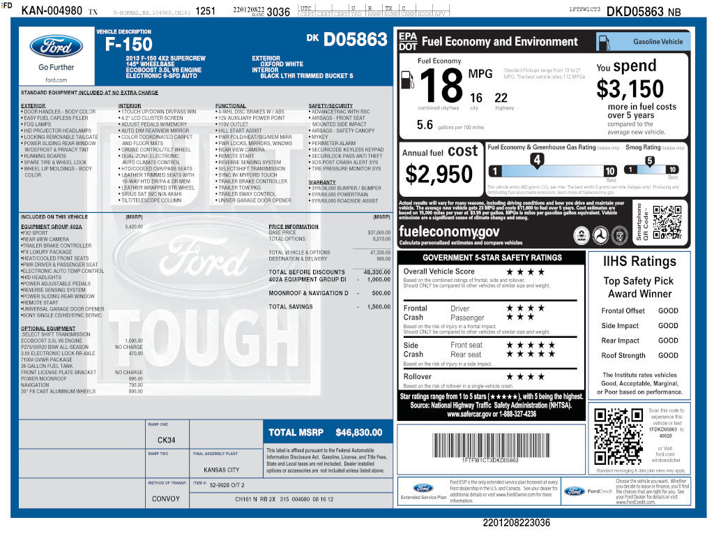 Used 2013 Ford F150 FX2 w/ Luxury Equipment Group RWD image 4