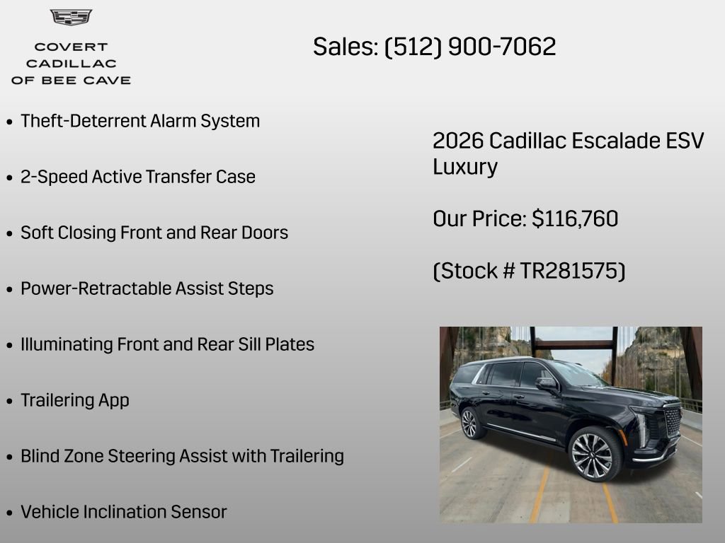 New 2026 Cadillac Escalade ESV Luxury AWD/4WD image 30