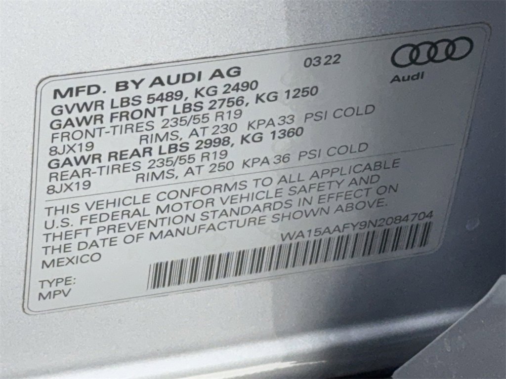 Used 2022 Audi Q5 2.0T Premium Plus w/ Premium Plus Package image 59