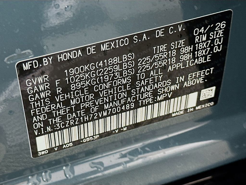 New 2027 Honda HR-V EX-L image 22