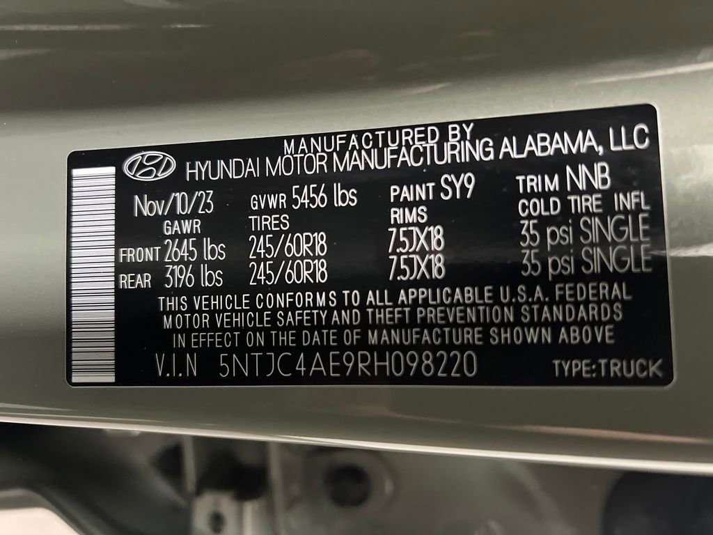 Used 2024 Hyundai Santa Cruz SEL w/ Activity Package image 33