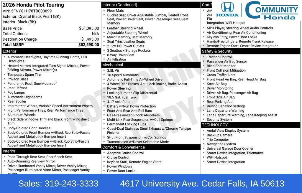 New 2026 Honda Pilot Touring image 32