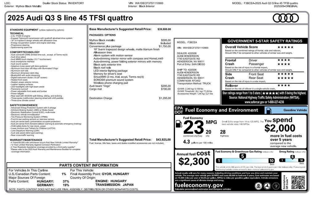 New 2025 Audi Q3 2.0T Premium AWD/4WD image 31