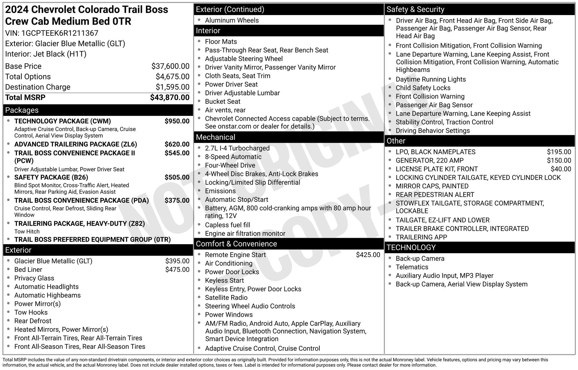 Used 2024 Chevrolet Colorado Trail Boss w/ Technology Package image 3