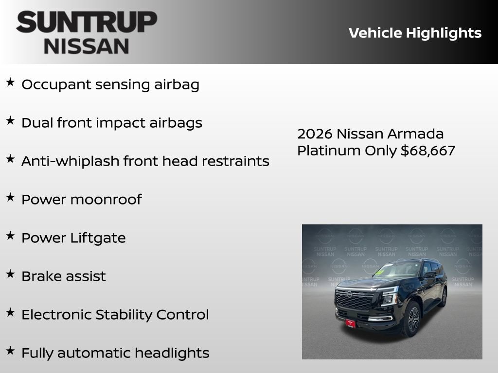 New 2026 Nissan Armada Platinum AWD/4WD image 23