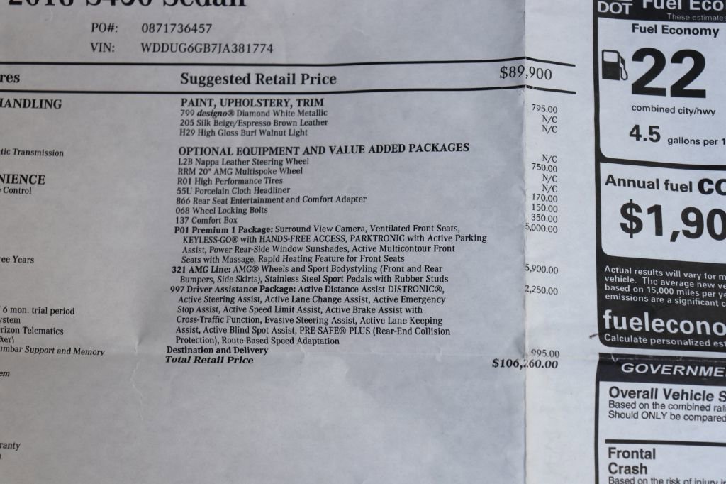 Used 2018 Mercedes-Benz S 450 Sedan image 89