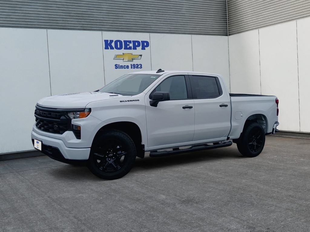 New 2026 Chevrolet Silverado 1500 Custom w/ Turbomax Blackout Package RWD image 1