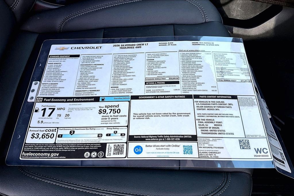 New 2026 Chevrolet Silverado 1500 LT Trail Boss w/ LT Trail Boss Premium Package image 14