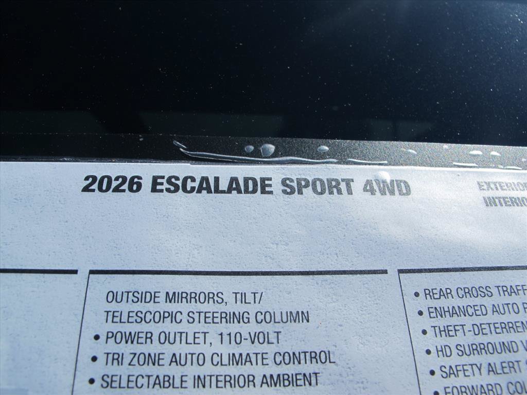 New 2026 Cadillac Escalade Sport w/ Touring Package AWD/4WD image 9