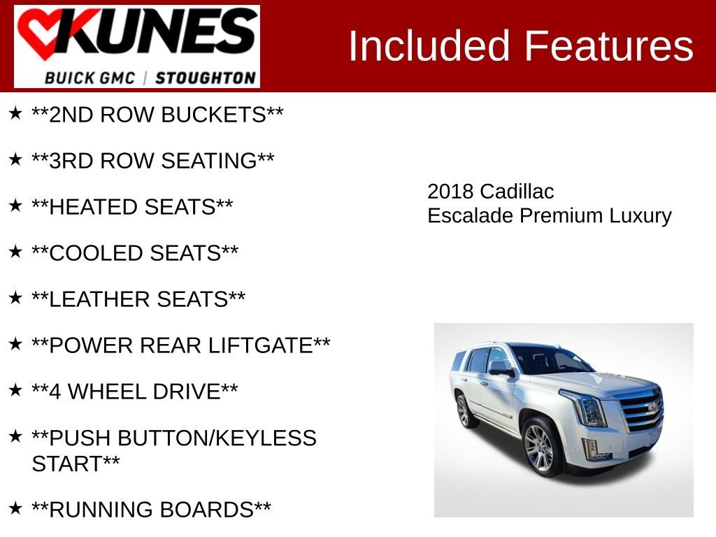 Used 2018 Cadillac Escalade Premium Luxury image 3