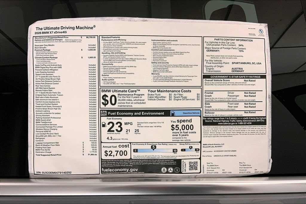 New 2026 BMW X7 xDrive40i AWD/4WD image 12