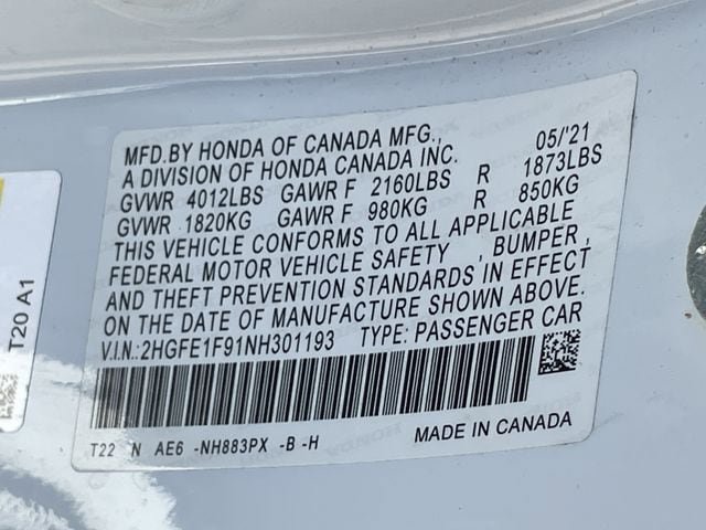 Certified 2022 Honda Civic Touring image 30