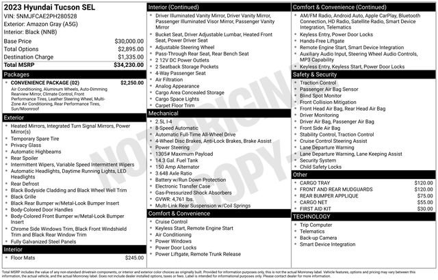 Certified 2023 Hyundai Tucson SEL w/ Convenience Package AWD/4WD image 10