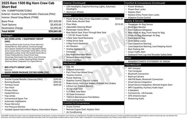 Used 2025 RAM 1500 Big Horn AWD/4WD image 7